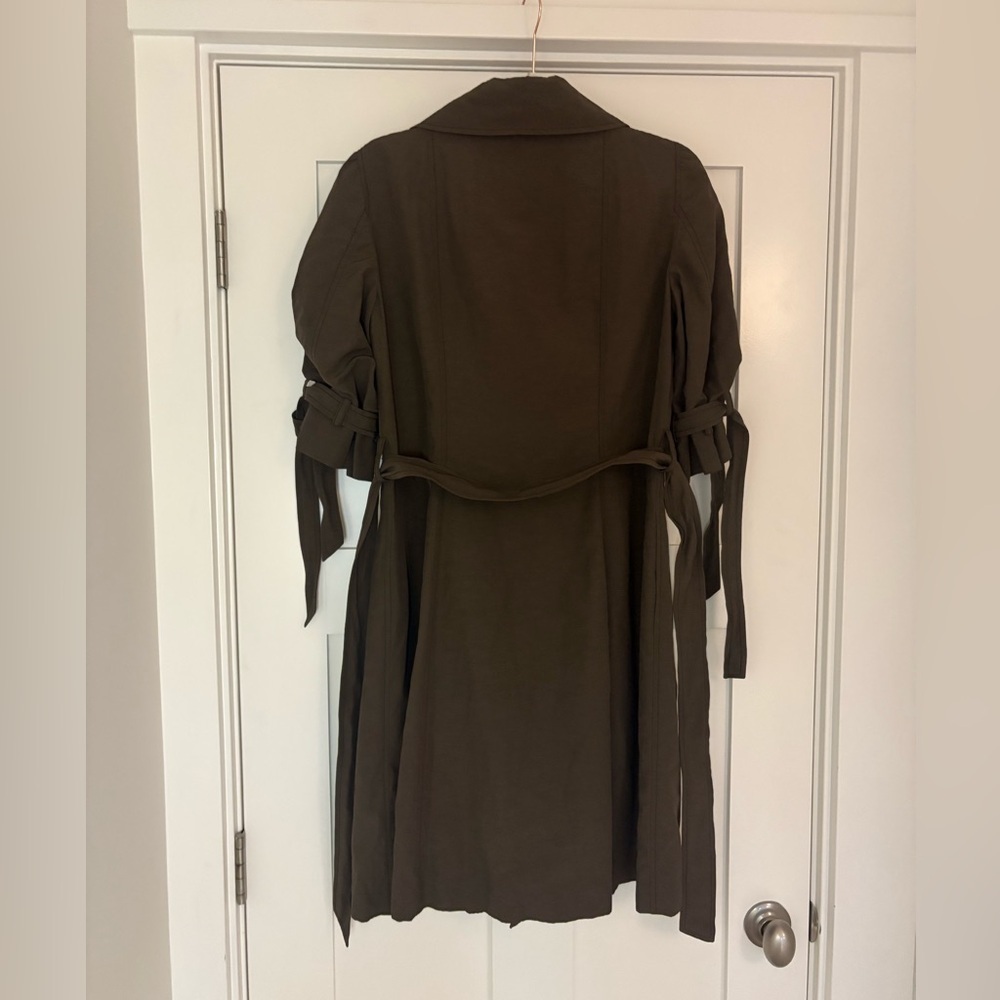 Moschino Double-Breasted Trench Coat Sz 8 - Picture 5 of 10